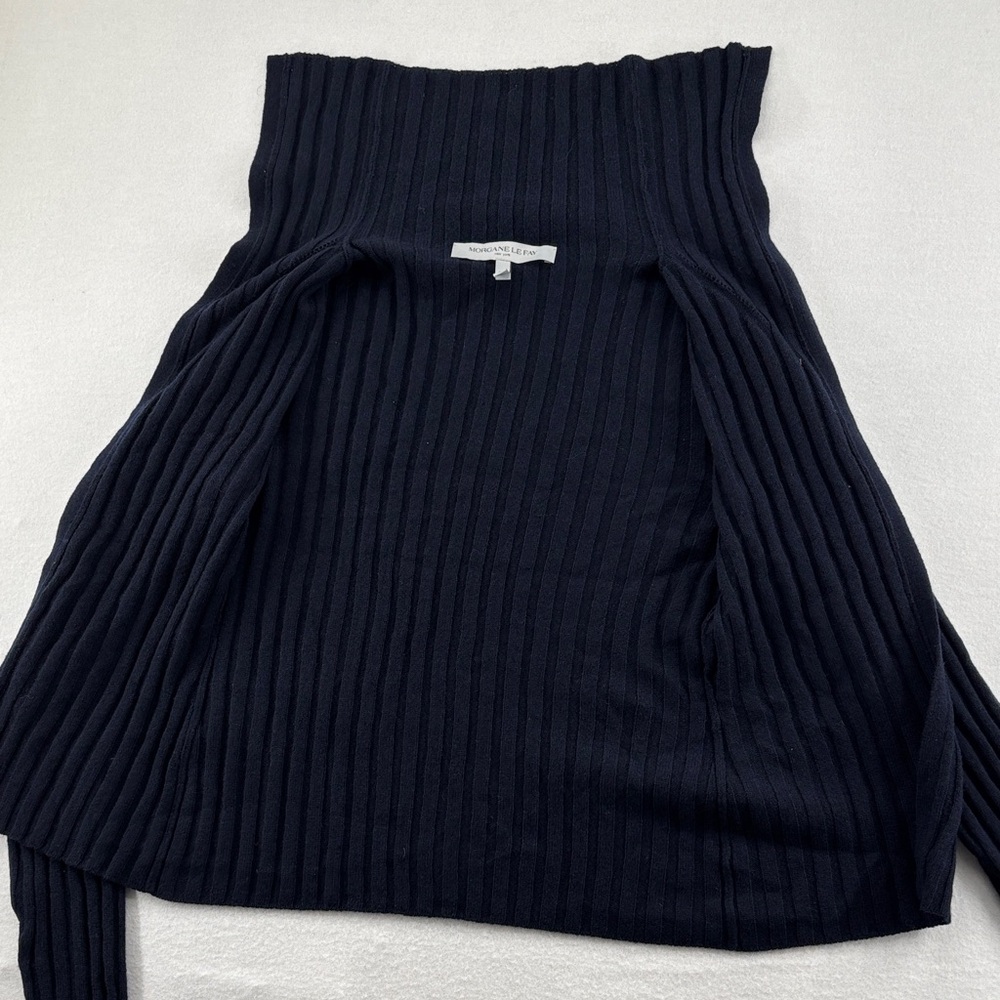 Morgane Le Fay Dark Blue Ribbed Cardigan - Size Large - Picture 9 of 12